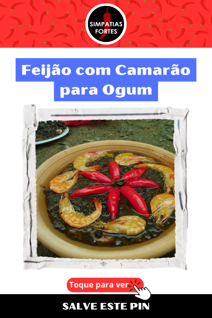 Ebo para Ogum Feijao com camarao