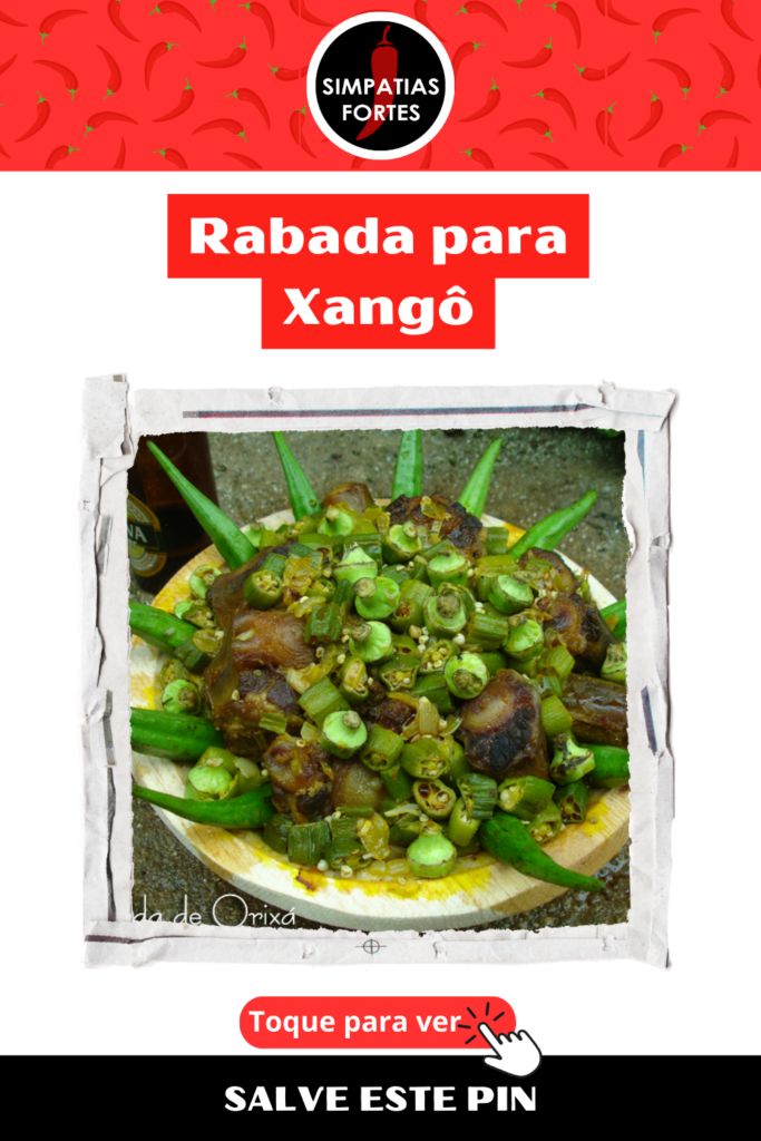 Ebo para Xango Rabada