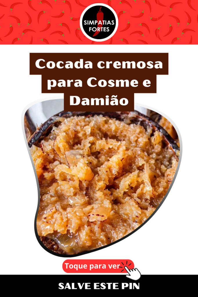 Receita de Cocada Cremosa para Cosme e Damiao