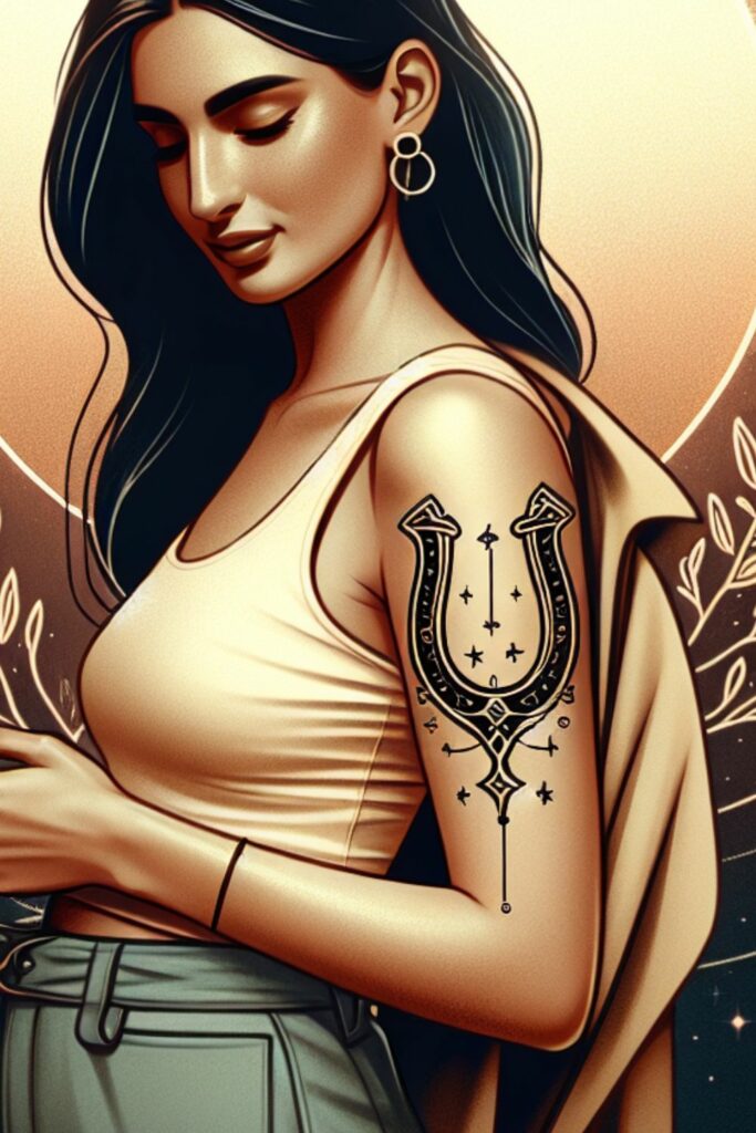 Tatuagem feminina sorte Ferradura